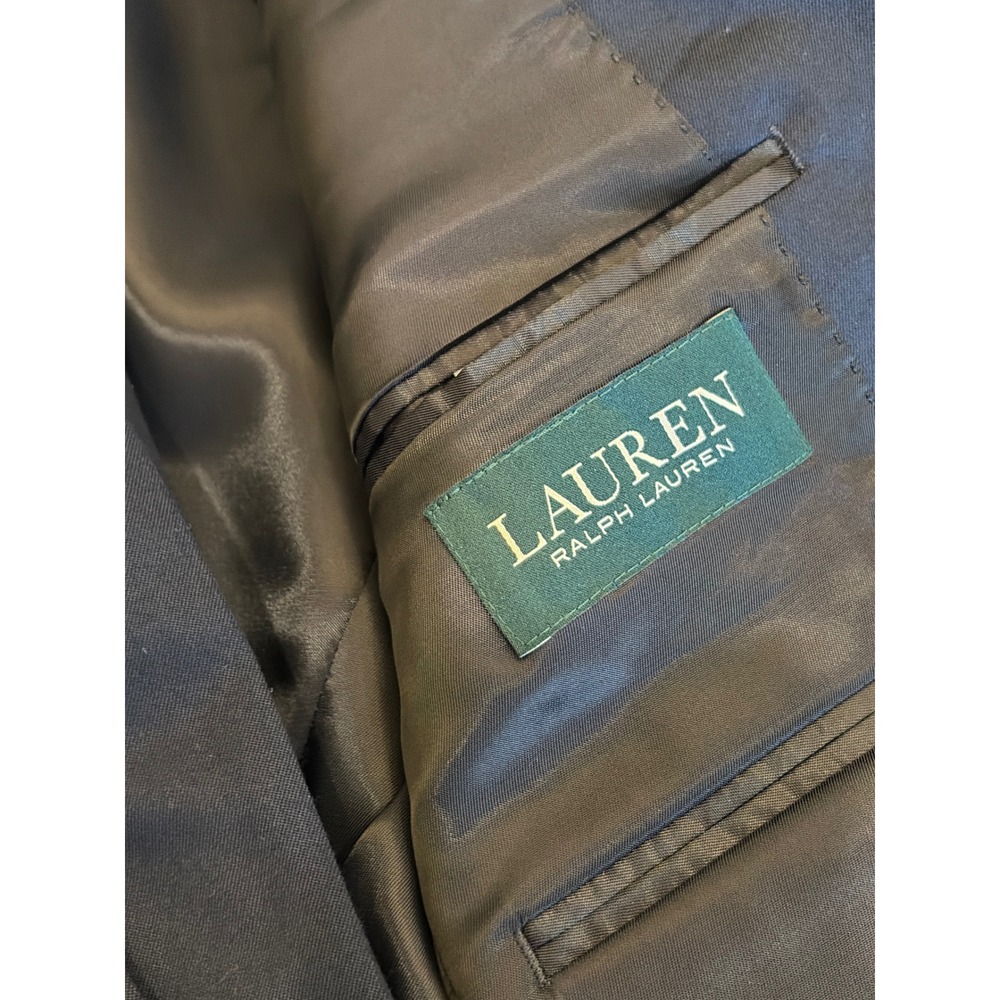 Lauren Ralph Lauren Boys Navy Blue 2 Piece Suit Set Size 10R Blazer and Pants